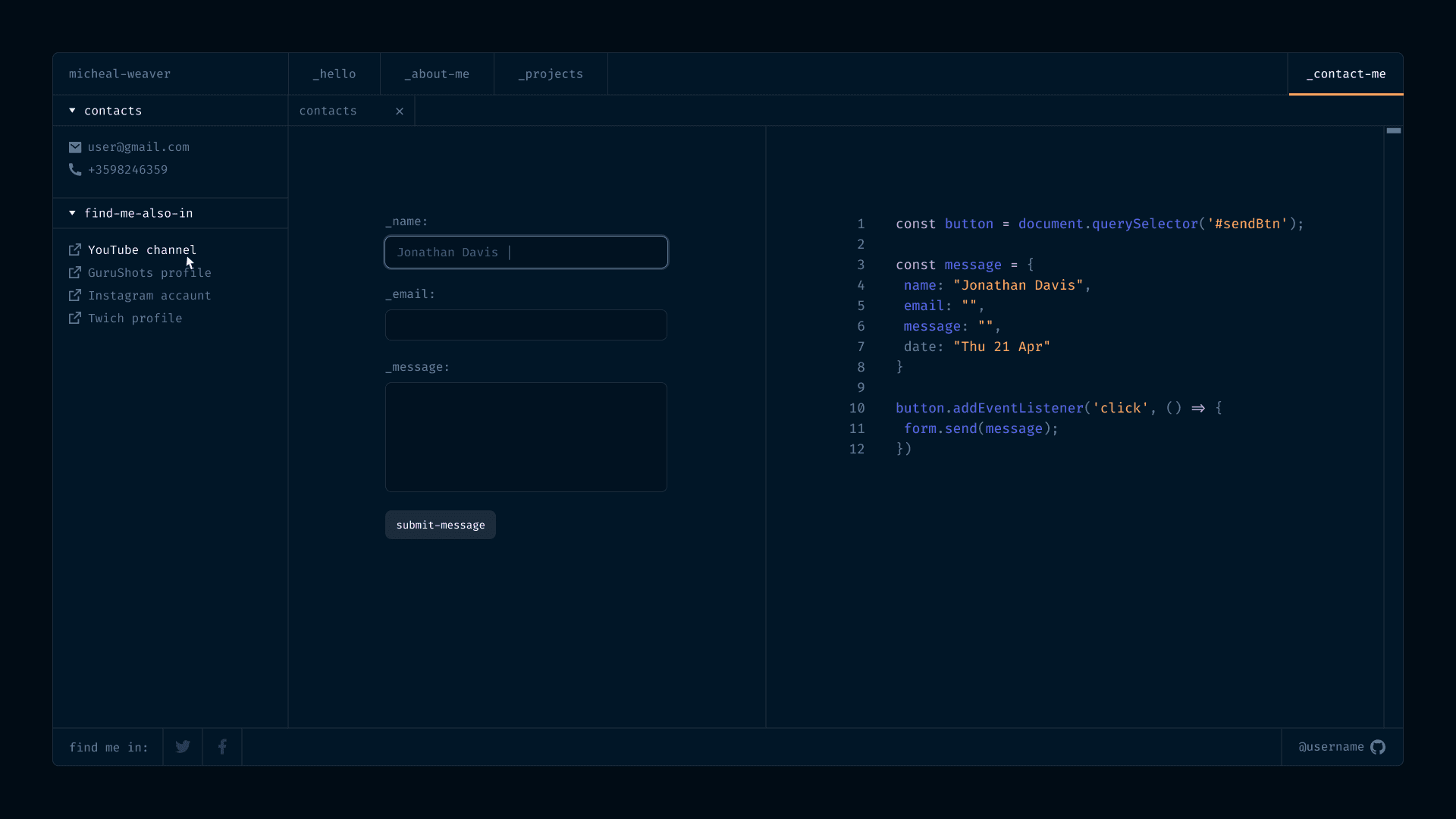 Professional Portfolio Manager project screen 3