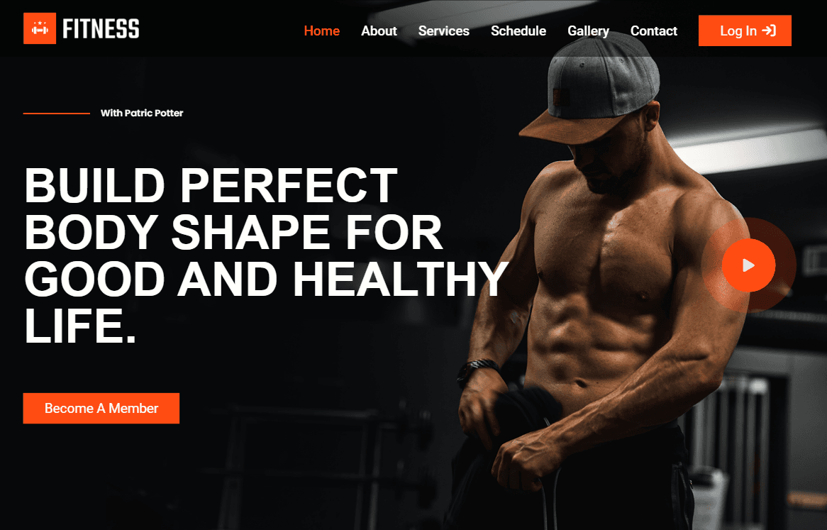 Fitness Web Application project preview