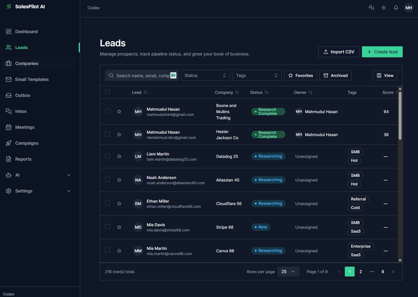 SalesPilot AI project preview
